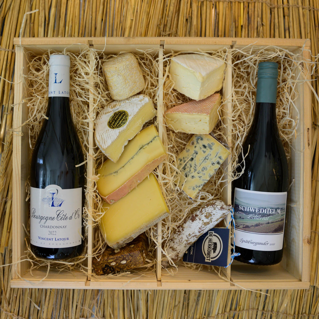 Luxe Cadeaukist Witte & Rode Wijn